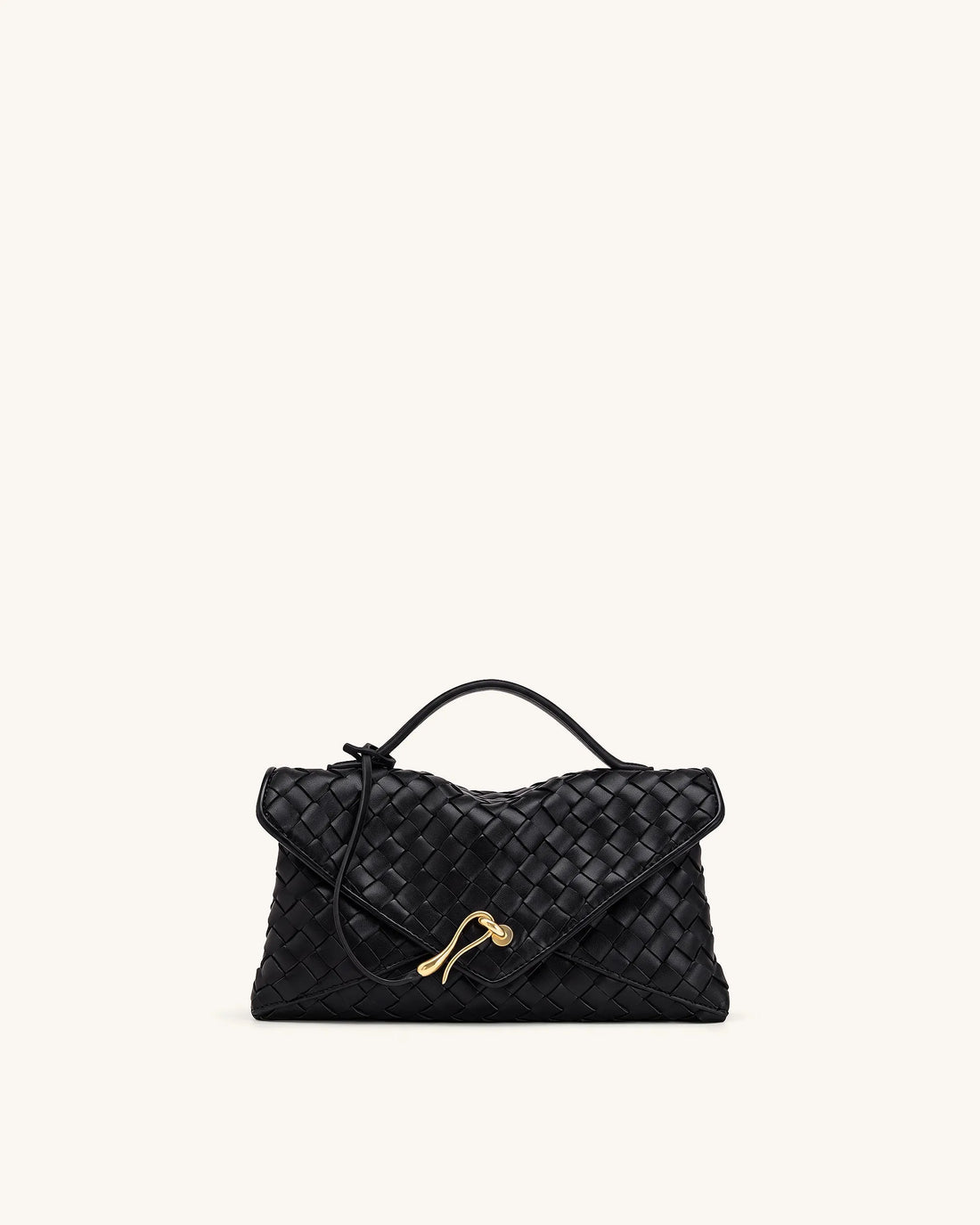 JW Pei Black Women Celeste Woven Envelope Bag SKU: FSB827-1_Black Image 01