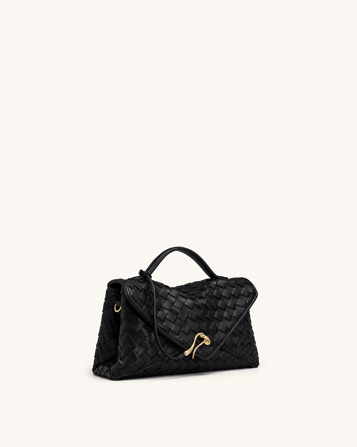 JW Pei Black Women Celeste Woven Envelope Bag SKU: FSB827-1_Black Image 02