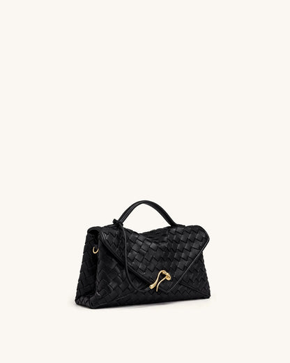 JW Pei Black Women Celeste Woven Envelope Bag SKU: FSB827-1_Black Image 02