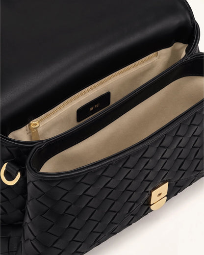 JW Pei Black Women Celeste Woven Envelope Bag SKU: FSB827-1_Black Image 04