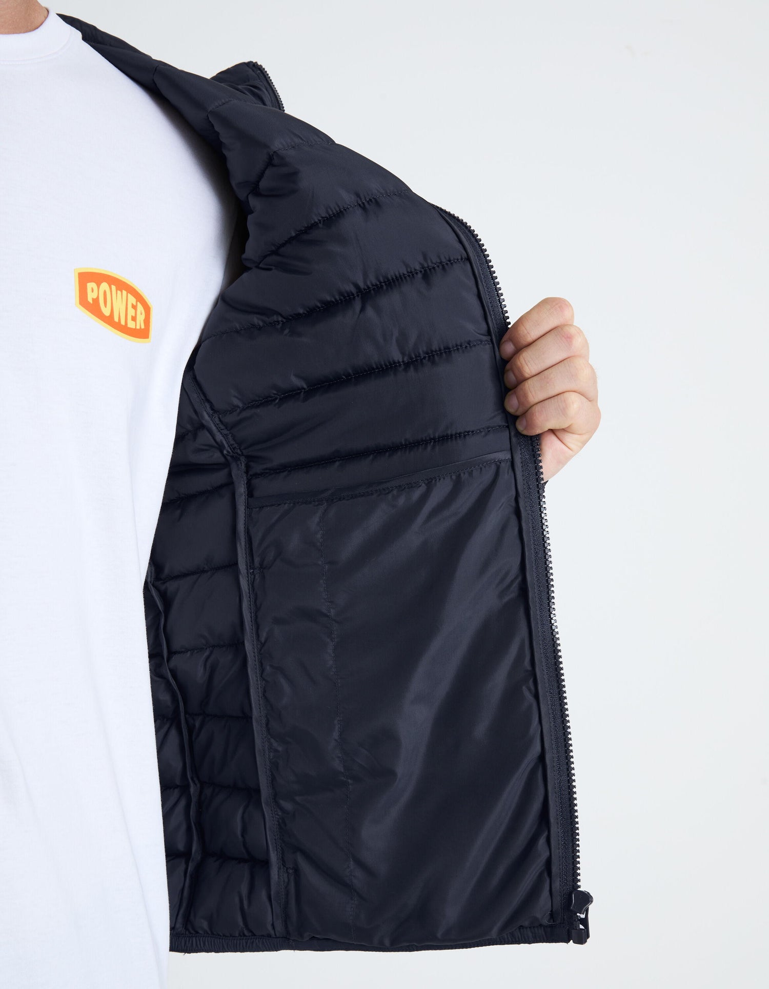 Light Hooded Down Jacket - Navy_FUBUBBLE_NAVY_05