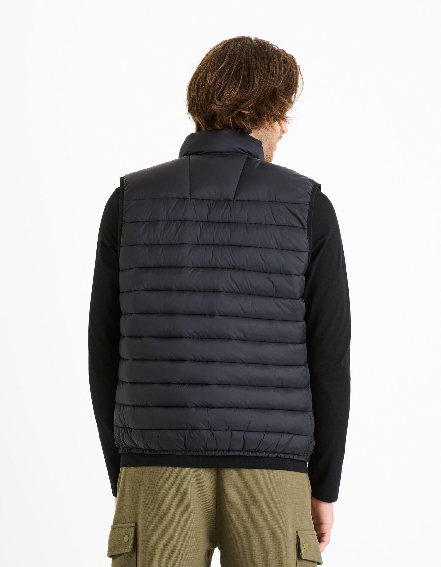 Sleeveless Light Down Jacket - Black_04