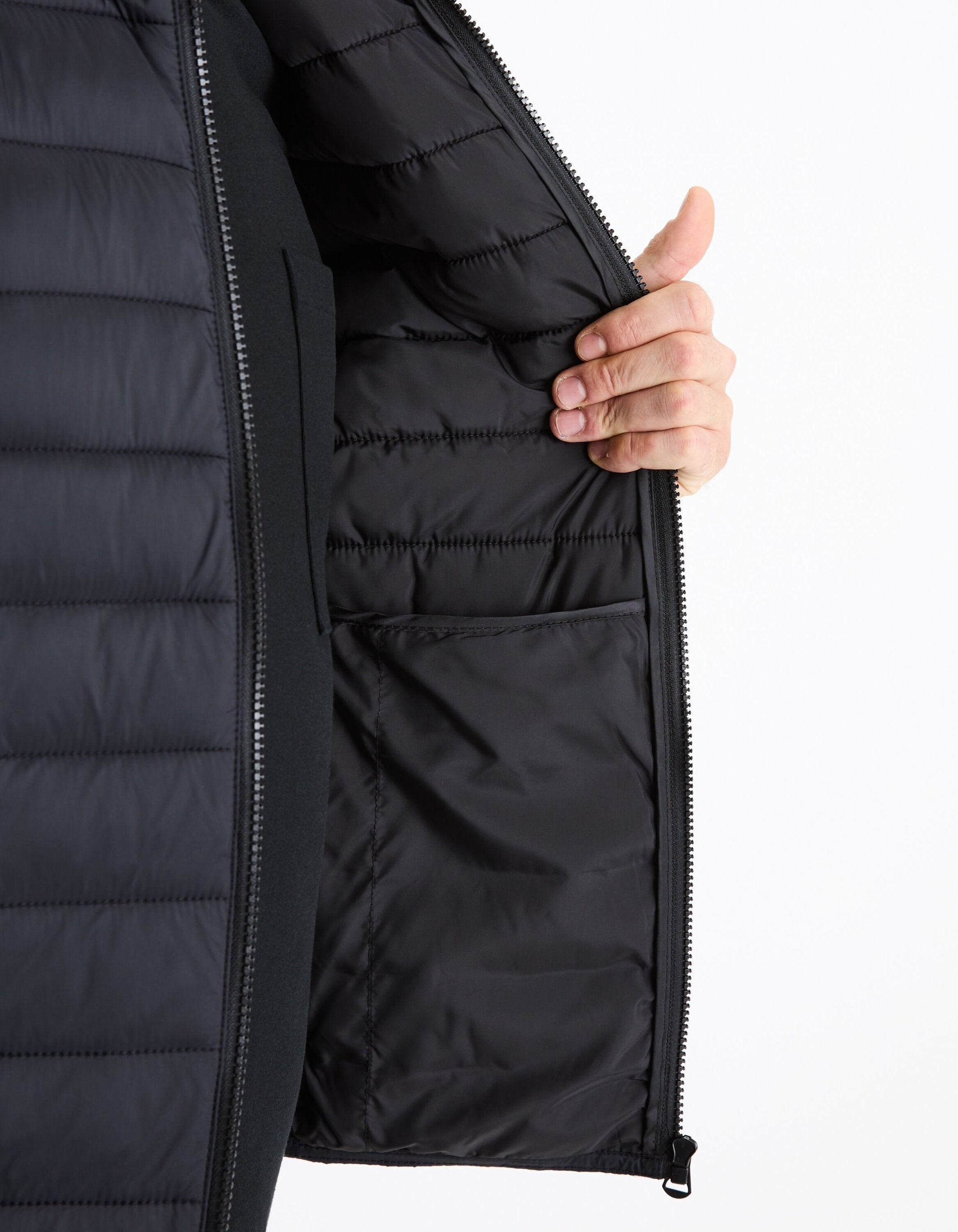 Sleeveless Light Down Jacket - Black_05