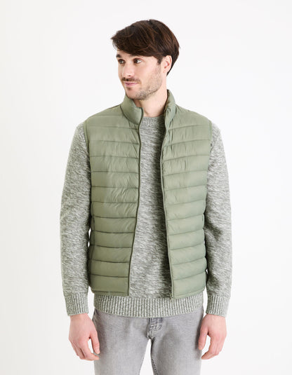 Light Sleeveless Down Jacket - Green_FULOCK_LICHEN GREEN_01