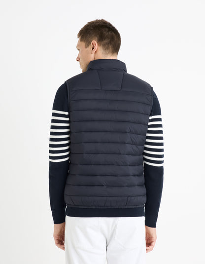 Sleeveless Light Down Jacket - Navy_04