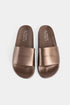 Marie France Bronze Women Landu Shiny Sleek Summer Slider Sandals SKU: FWLANDU_BRONZE Image 01