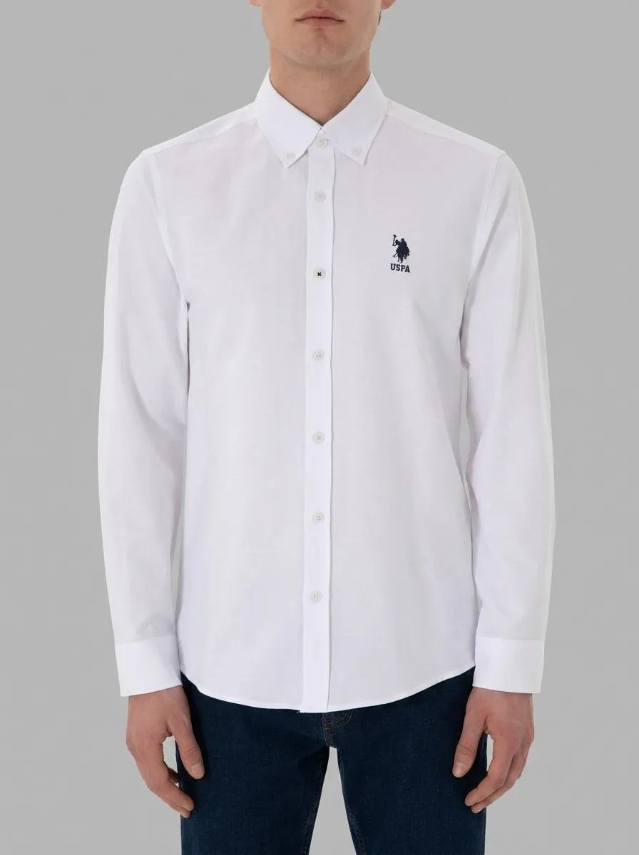 U.S. Polo Assn. White Men White Long Sleeve Shirt SKU: G081GL0040 2083841_VR013 Image 00
