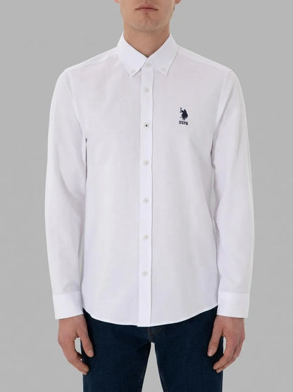 U.S. Polo Assn. White Men White Long Sleeve Shirt SKU: G081GL0040 2083841_VR013 Image 00