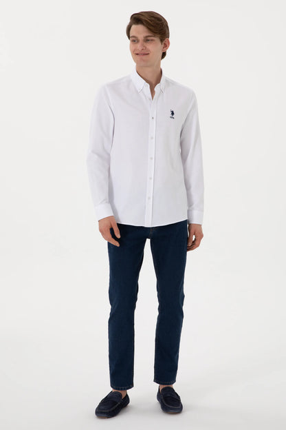 U.S. Polo Assn. White Men White Long Sleeve Shirt SKU: G081GL0040 2083841_VR013 Image 04