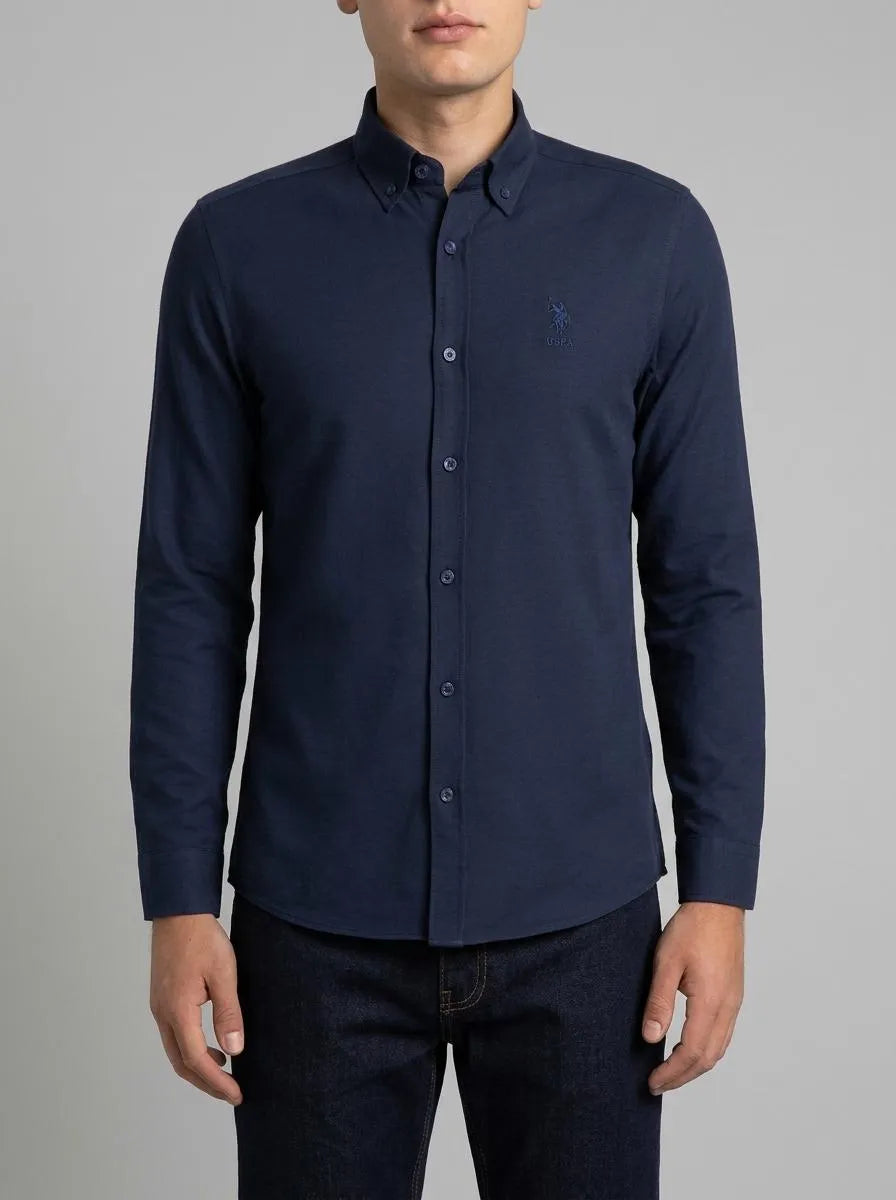U.S. Polo Assn. Navy Men Navy Long Sleeve Shirt SKU: G081GL0040 2083841_VR033 Image 00