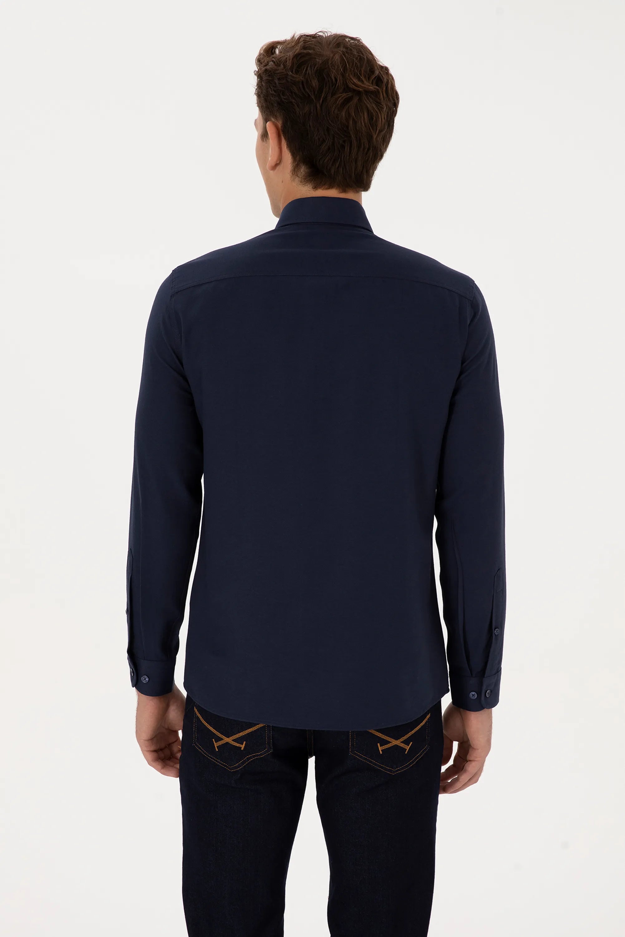 U.S. Polo Assn. Navy Men Navy Long Sleeve Shirt SKU: G081GL0040 2083841_VR033 Image 05