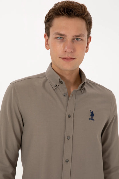 U.S. Polo Assn. Mink Men Mink Long Sleeve Shirt SKU: G081GL0040 2083841_VR052 Image 02