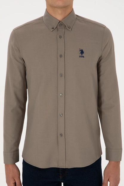 U.S. Polo Assn. Mink Men Mink Long Sleeve Shirt SKU: G081GL0040 2083841_VR052 Image 06