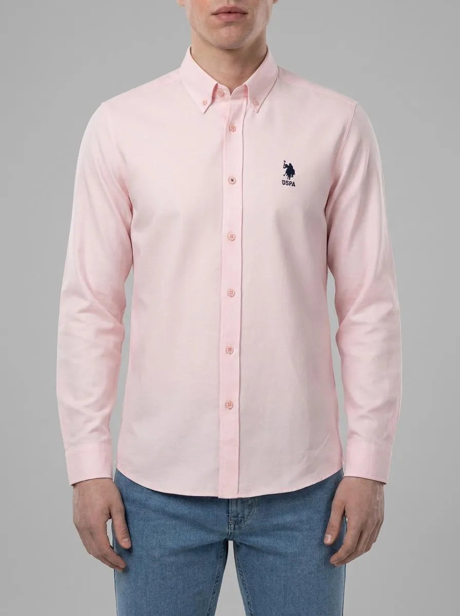 U.S. Polo Assn. Light Pink Men Light Pink Long Sleeve Shirt SKU: G081GL0040 2083841_VR078 Image 00