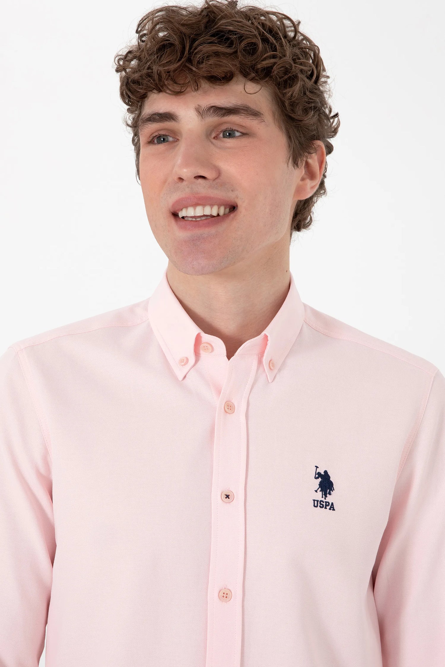 U.S. Polo Assn. Light Pink Men Light Pink Long Sleeve Shirt SKU: G081GL0040 2083841_VR078 Image 02