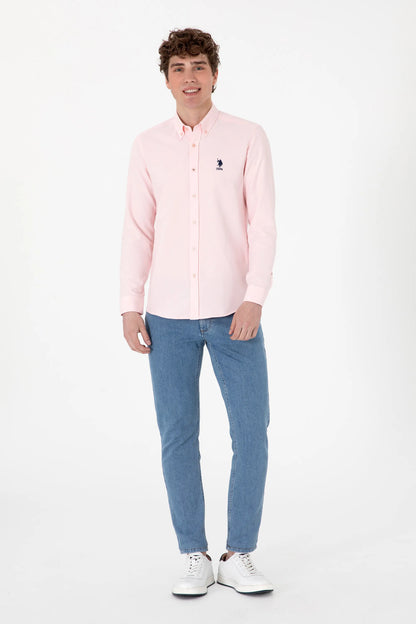 U.S. Polo Assn. Light Pink Men Light Pink Long Sleeve Shirt SKU: G081GL0040 2083841_VR078 Image 04