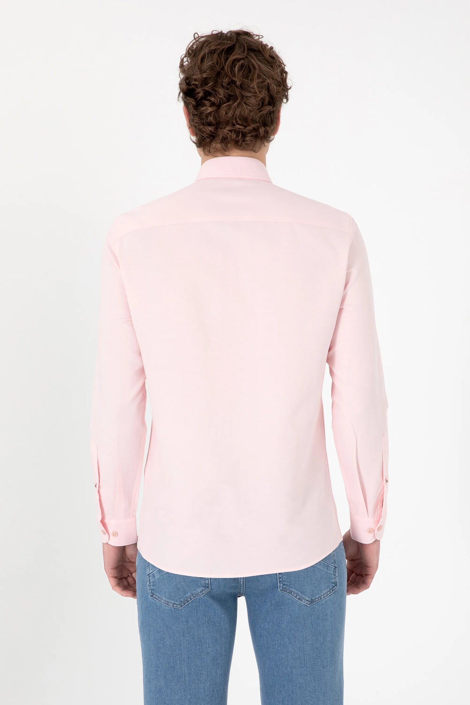 U.S. Polo Assn. Light Pink Men Light Pink Long Sleeve Shirt SKU: G081GL0040 2083841_VR078 Image 05