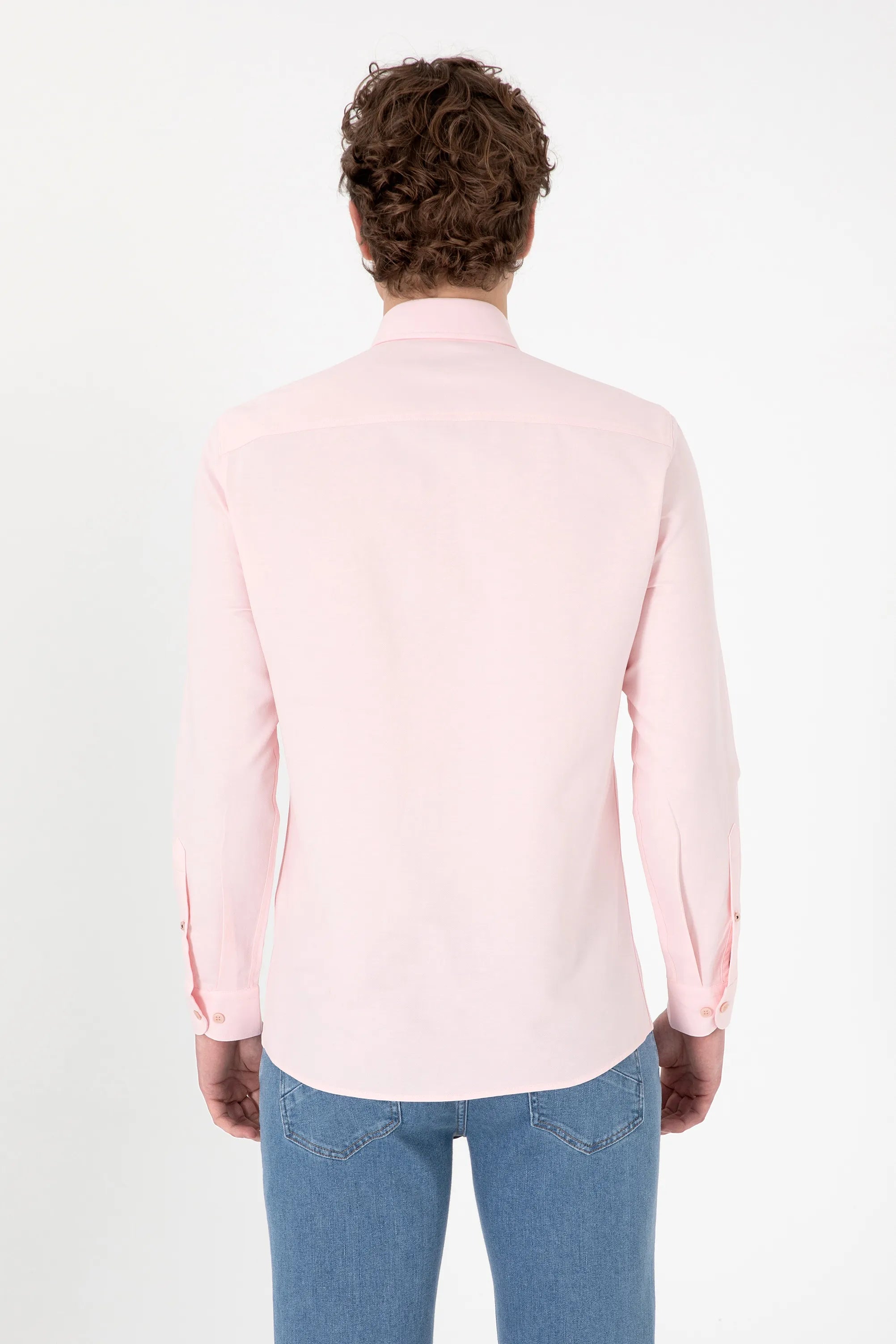 U.S. Polo Assn. Light Pink Men Light Pink Long Sleeve Shirt SKU: G081GL0040 2083841_VR078 Image 05