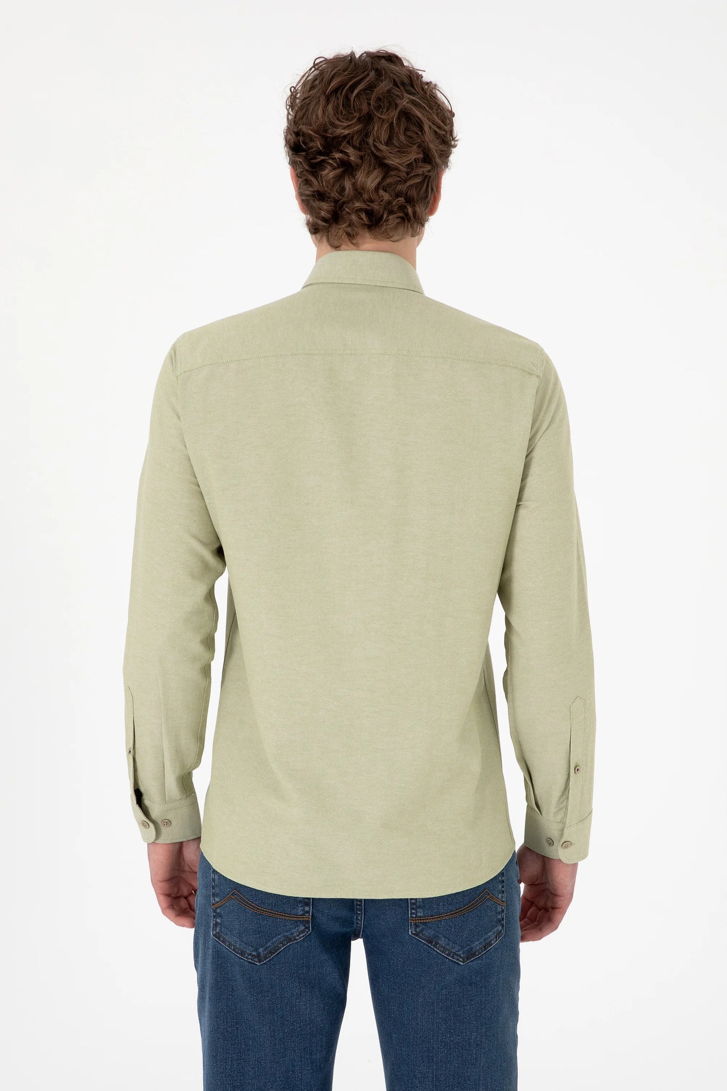 U.S. Polo Assn. Light Khaki Men Light Khaki Long Sleeve Shirt SKU: G081GL0040 2083841_VR183 Image 05