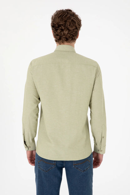 U.S. Polo Assn. Light Khaki Men Light Khaki Long Sleeve Shirt SKU: G081GL0040 2083841_VR183 Image 05