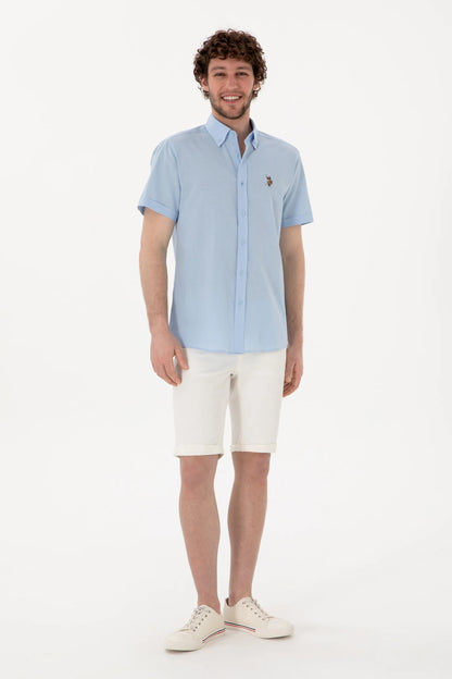 U.S. Polo Assn. Light Blue Men Light Blue Shirt SKU: G081GL0040 2083854_VR003 Image 05