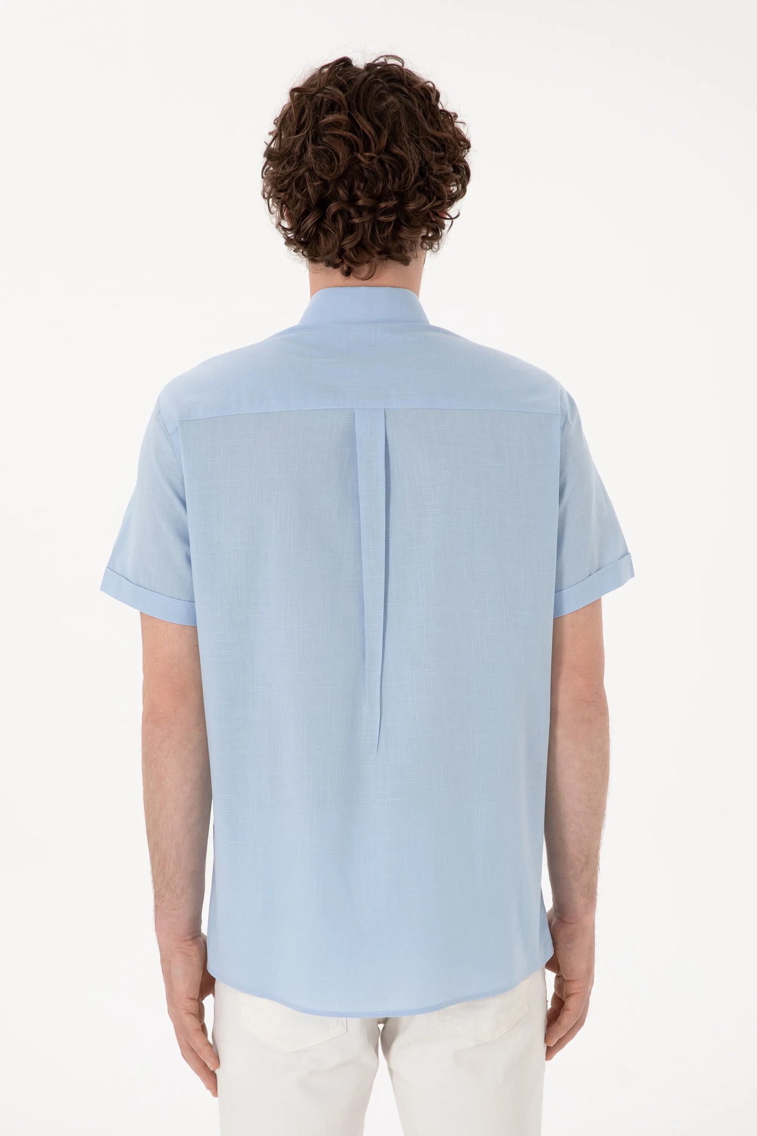 U.S. Polo Assn. Light Blue Men Light Blue Shirt SKU: G081GL0040 2083854_VR003 Image 06