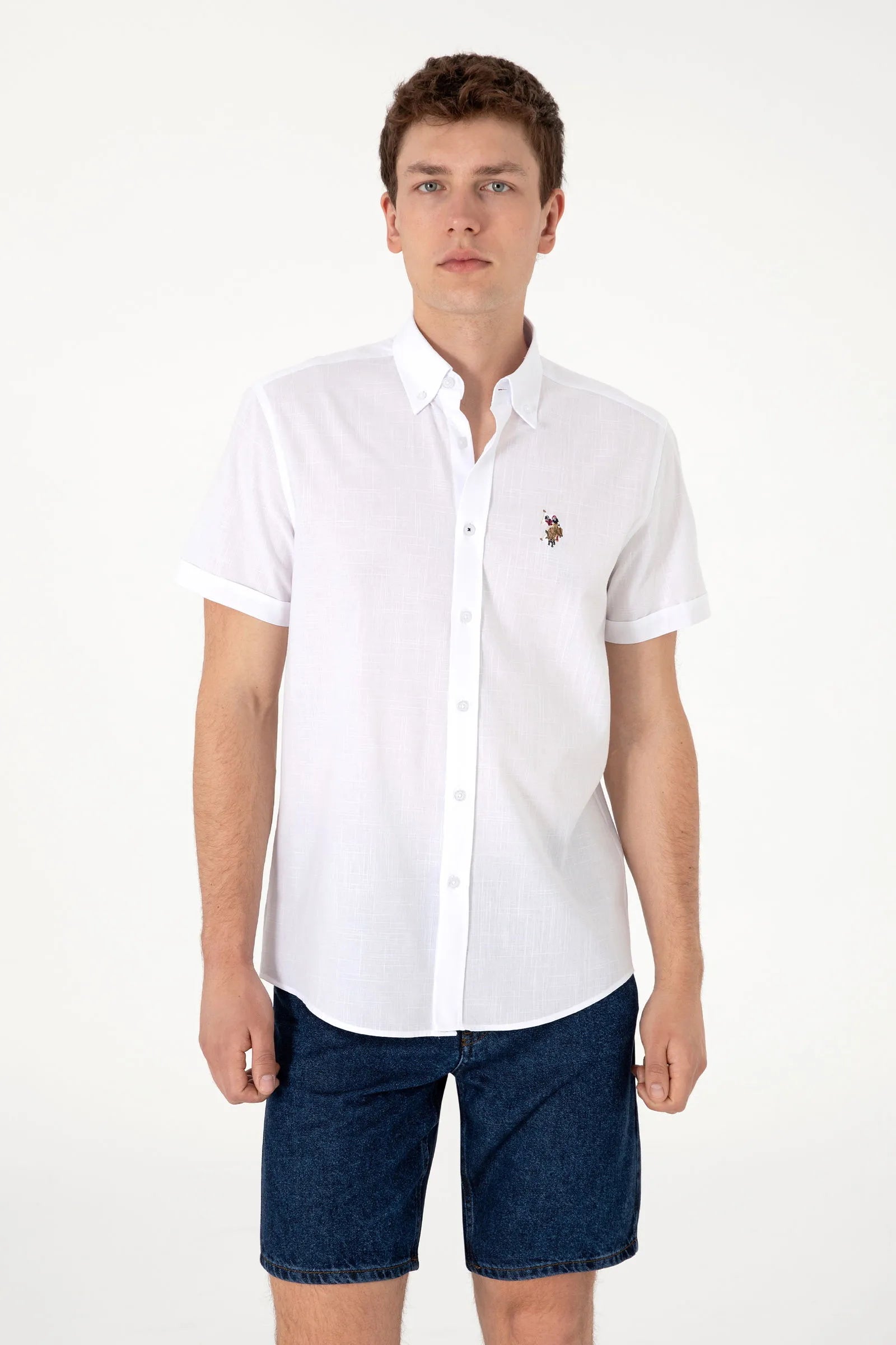 U.S. Polo Assn. White Men White Shirt SKU: G081GL0040 2083854_VR013 Image 01