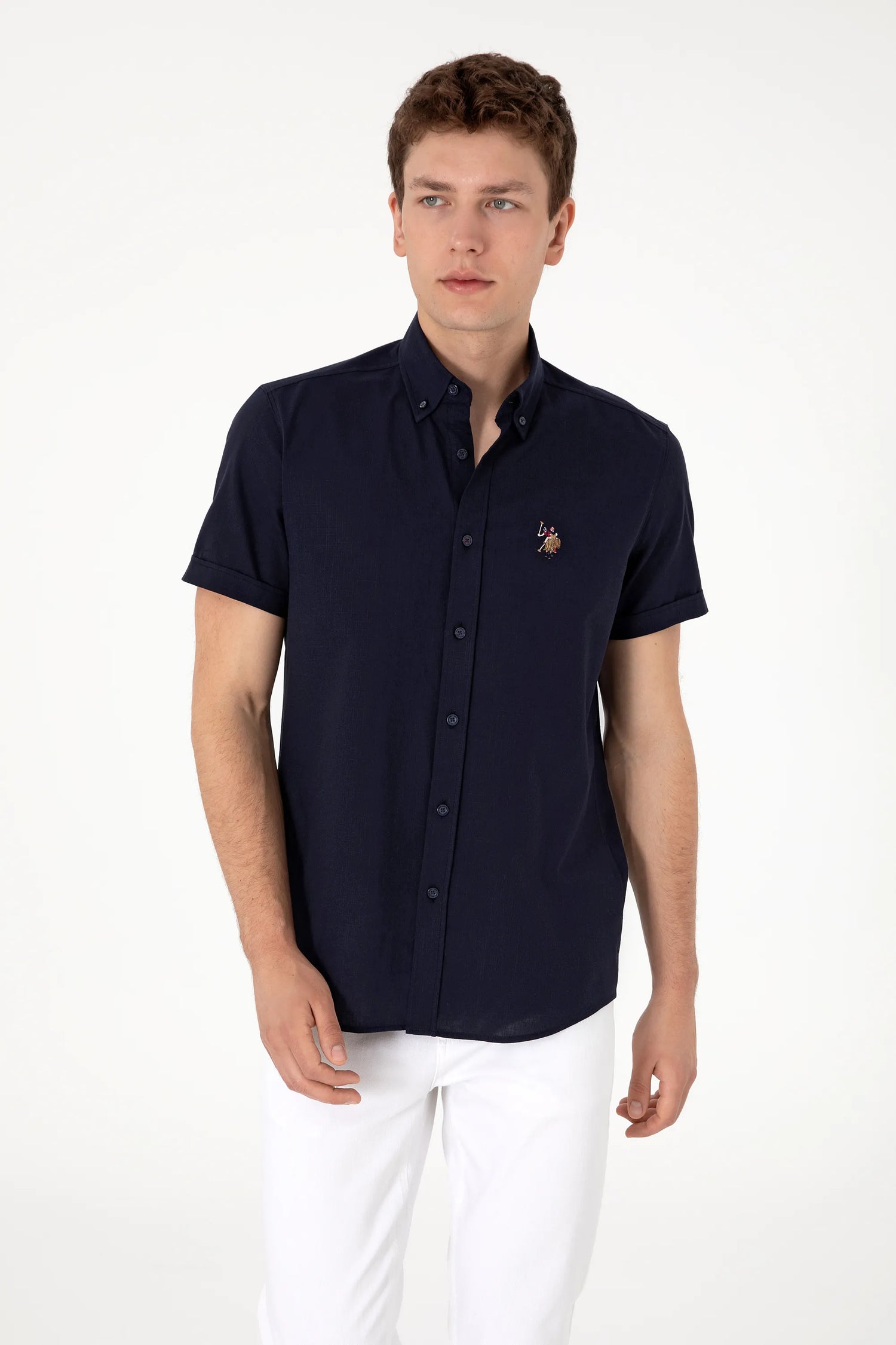 U.S. Polo Assn. Navy Men Navy Shirt SKU: G081GL0040 2083854_VR033 Image 03