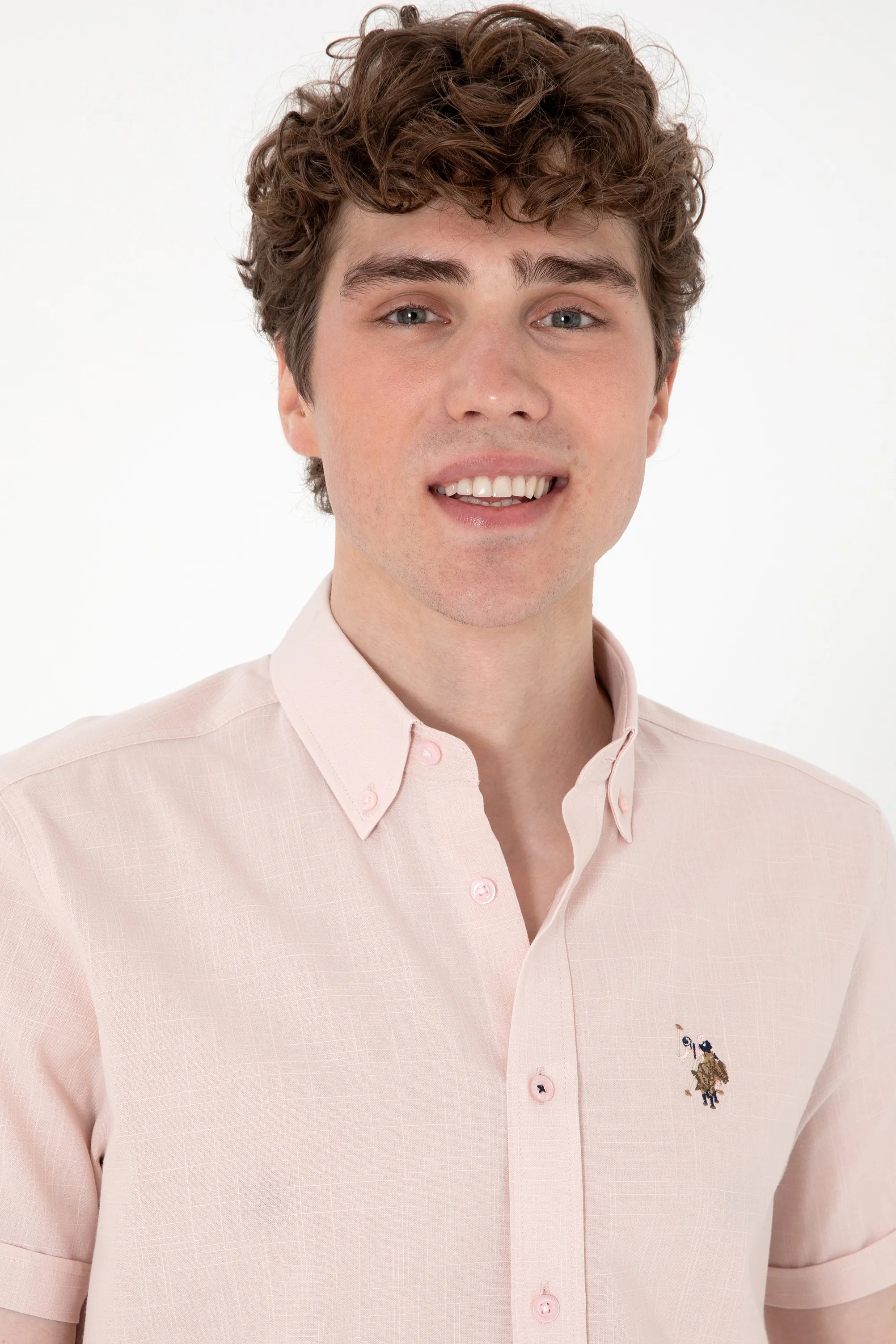 U.S. Polo Assn. Pink Men Pink Shirt SKU: G081GL0040 2083854_VR042 Image 02
