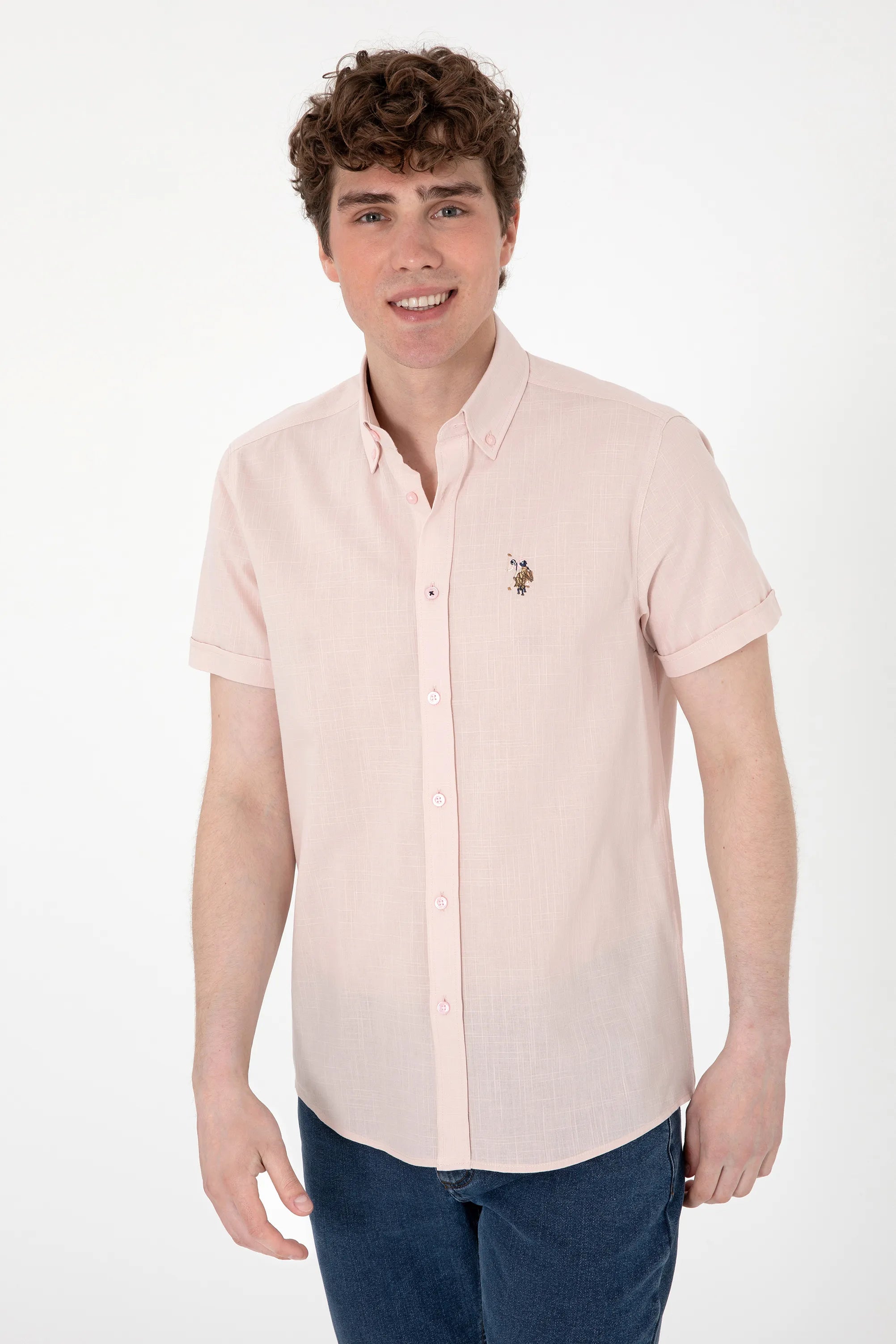 U.S. Polo Assn. Pink Men Pink Shirt SKU: G081GL0040 2083854_VR042 Image 03