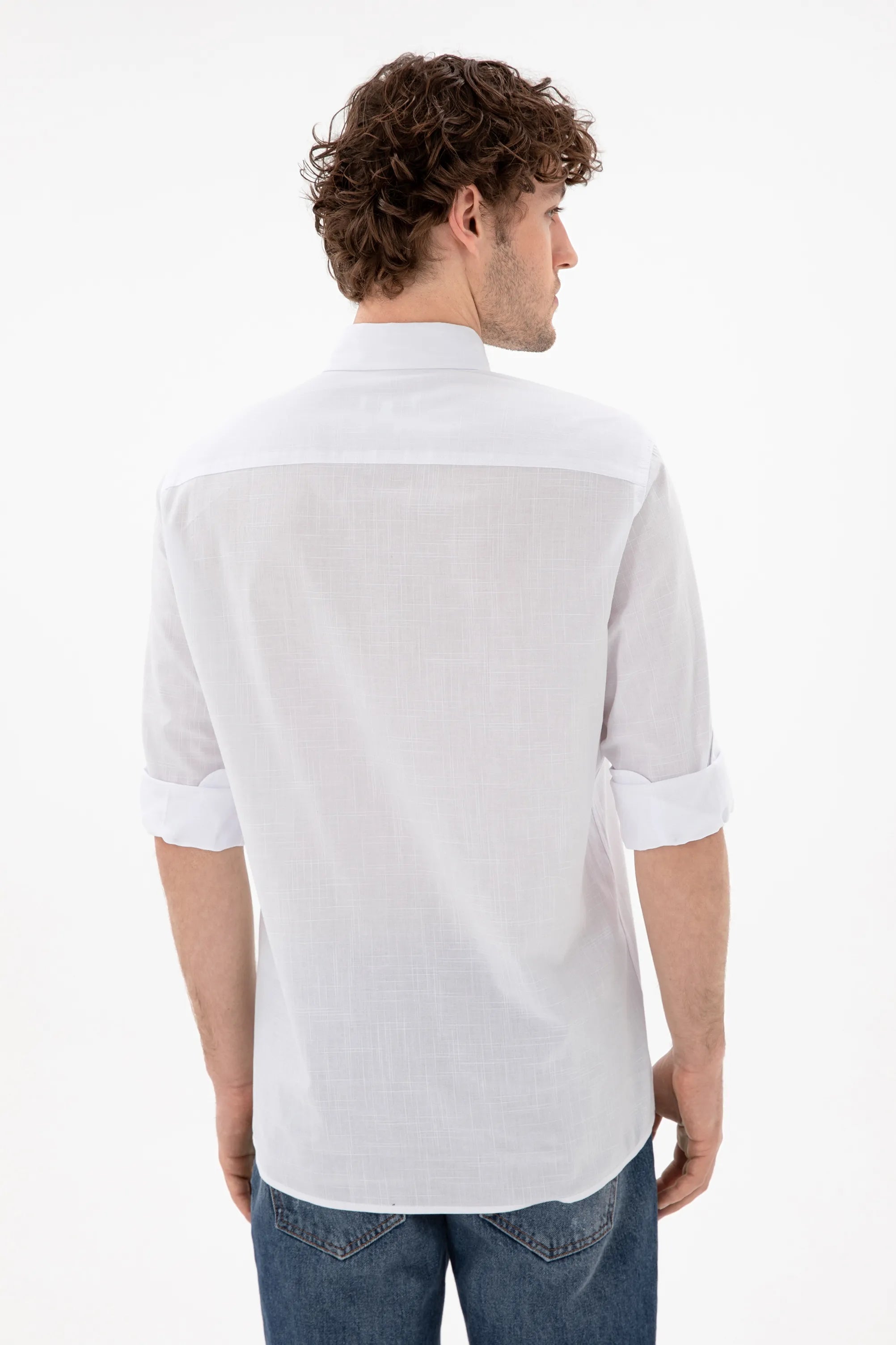 U.S. Polo Assn. White Men White Long Sleeve Shirt SKU: G081GL0040 2084002_VR013 Image 05