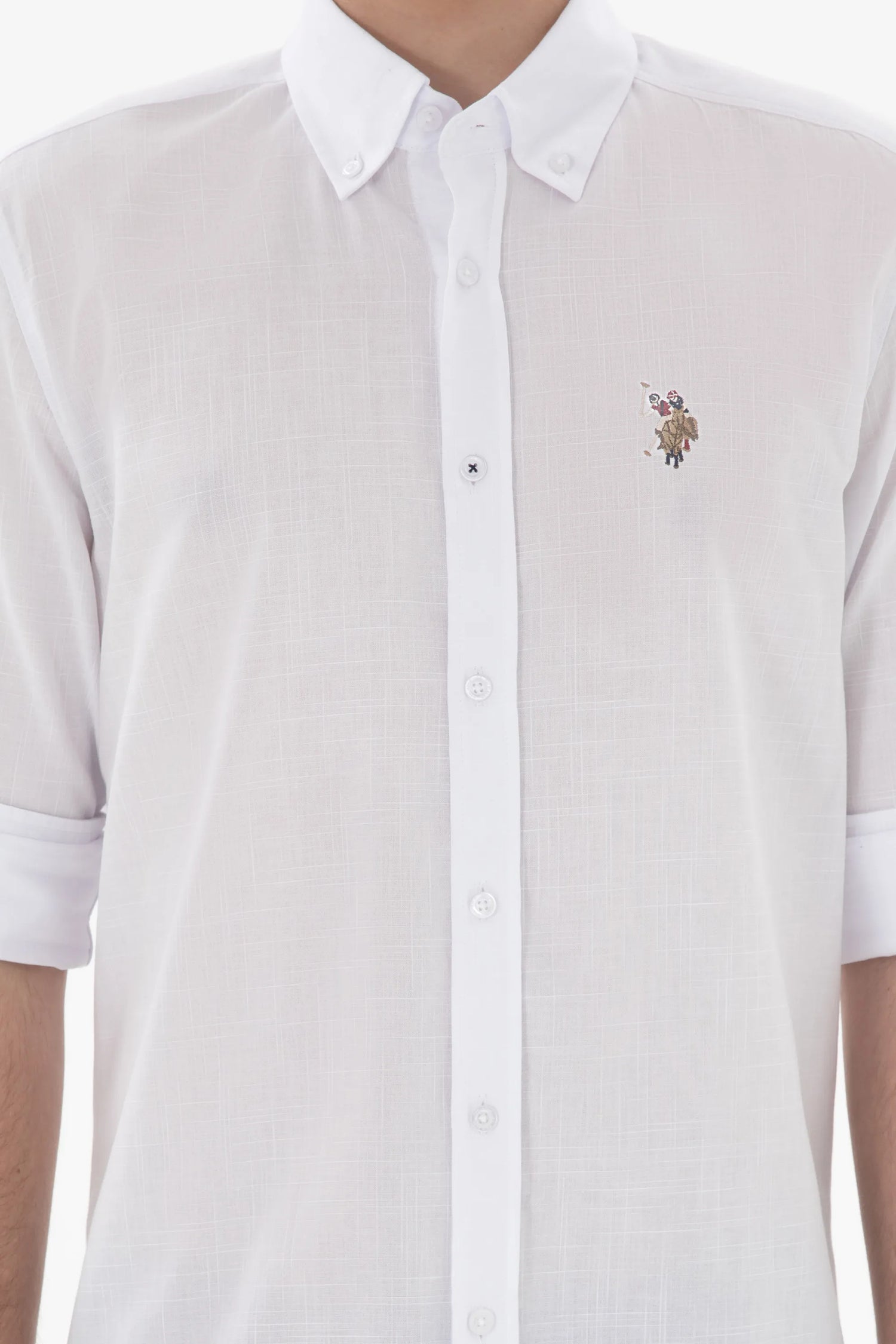 U.S. Polo Assn. White Men White Long Sleeve Shirt SKU: G081GL0040 2084002_VR013 Image 06