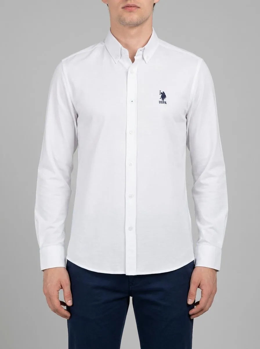 U.S. Polo Assn. White Men White Long Sleeve Shirt SKU: G081GL0040 2084085_VR013 Image 00