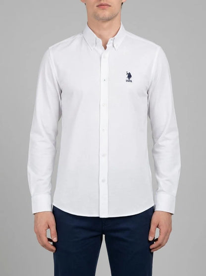 U.S. Polo Assn. White Men White Long Sleeve Shirt SKU: G081GL0040 2084085_VR013 Image 00