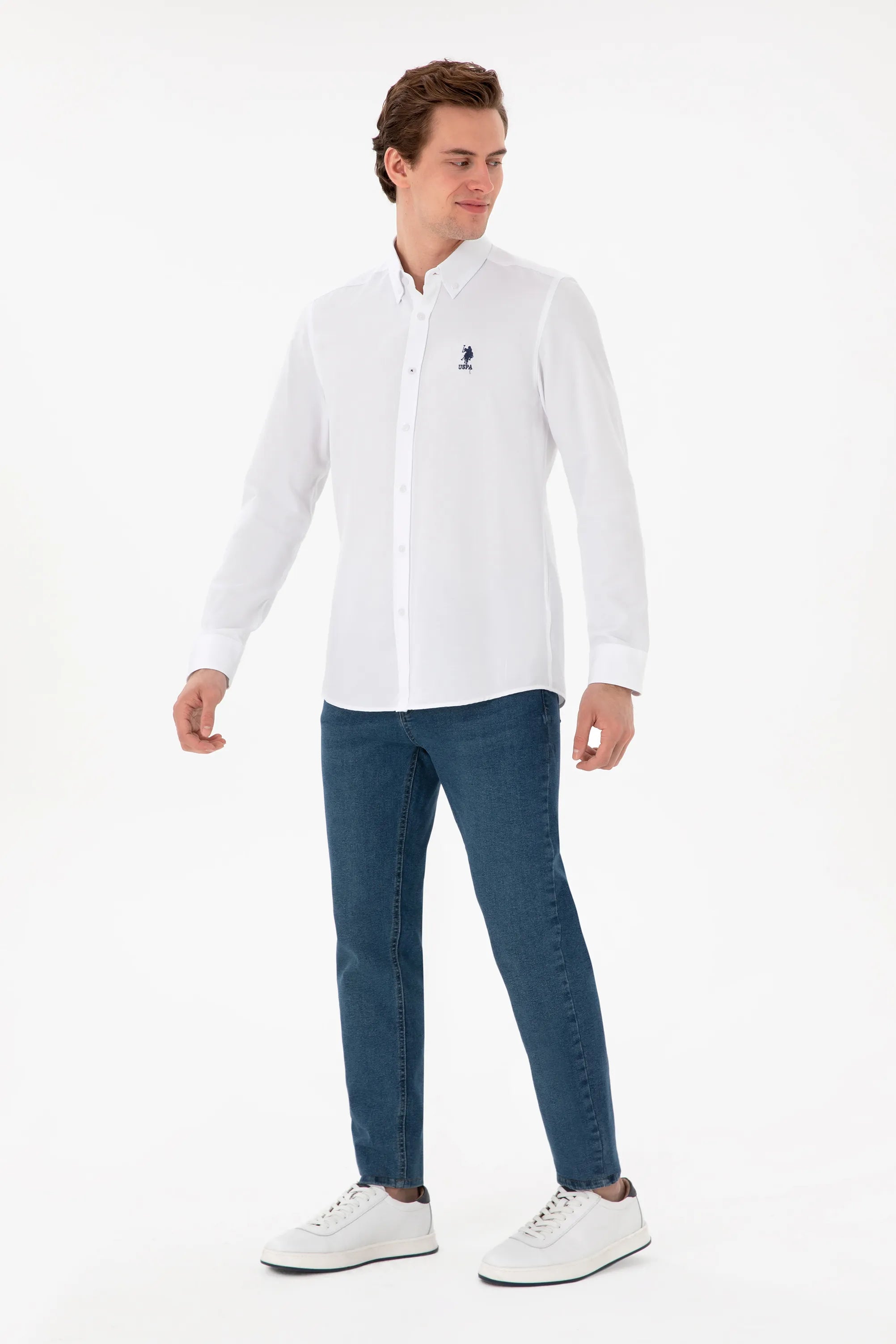 U.S. Polo Assn. White Men White Shirt Long Sleeve SKU: G081GL0040 2084085_VR013 Image 04