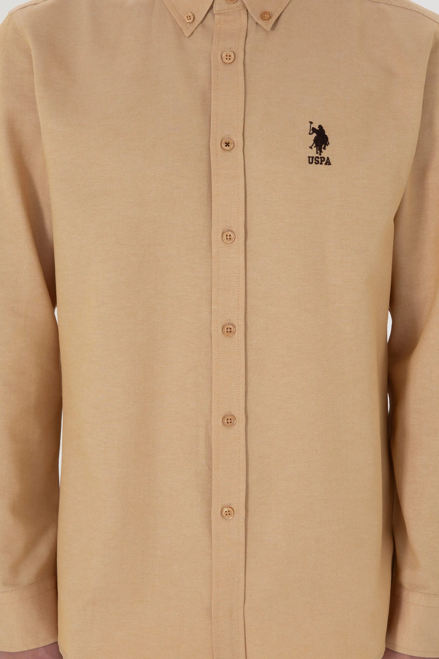 U.S. Polo Assn. Camel Men Camel Long Sleeve Shirt SKU: G081GL0040 2084126_VR015 Image 06