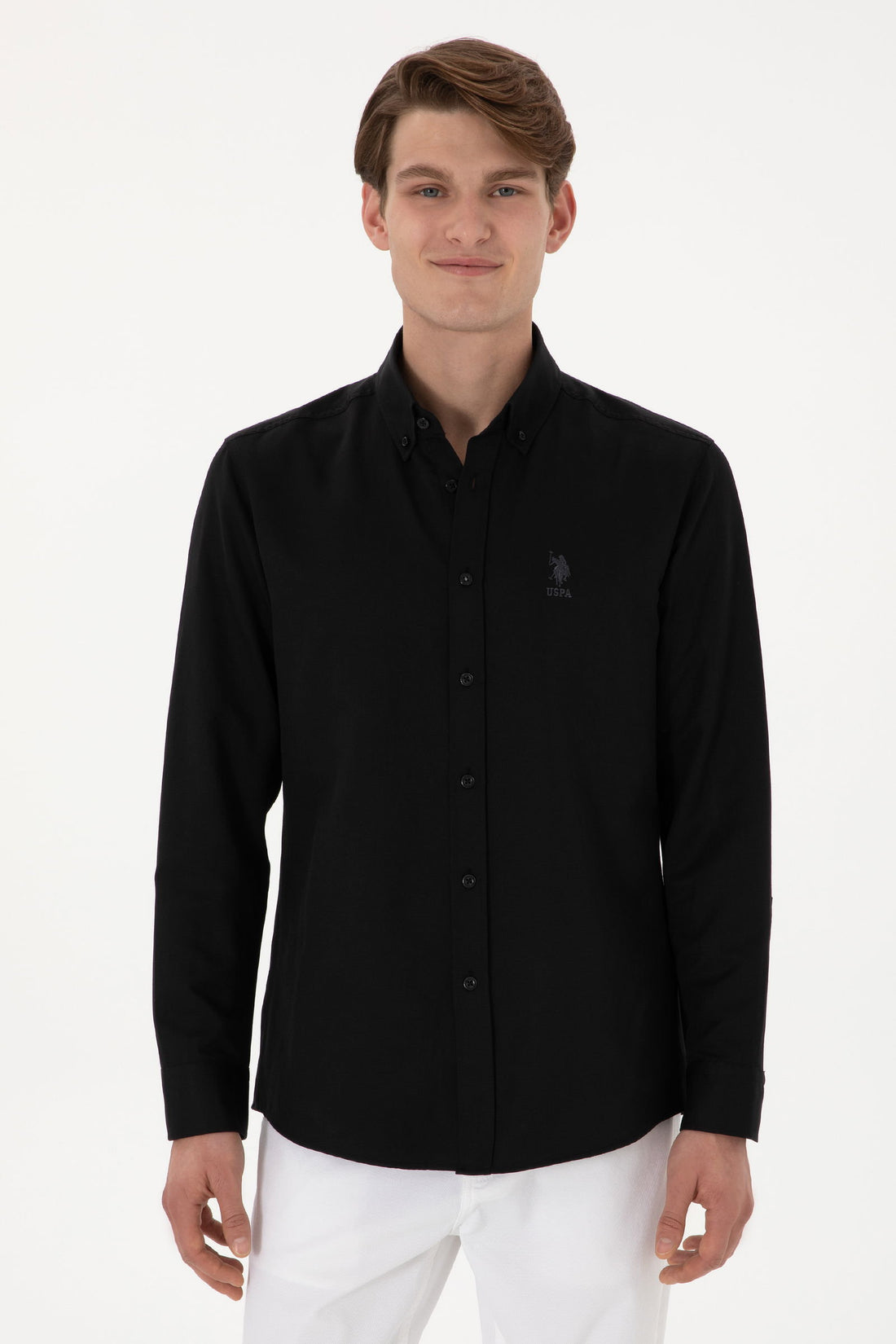 U.S. Polo Assn._Black Shirt Long Sleeve_G081GL0040 2084126_VR046_01