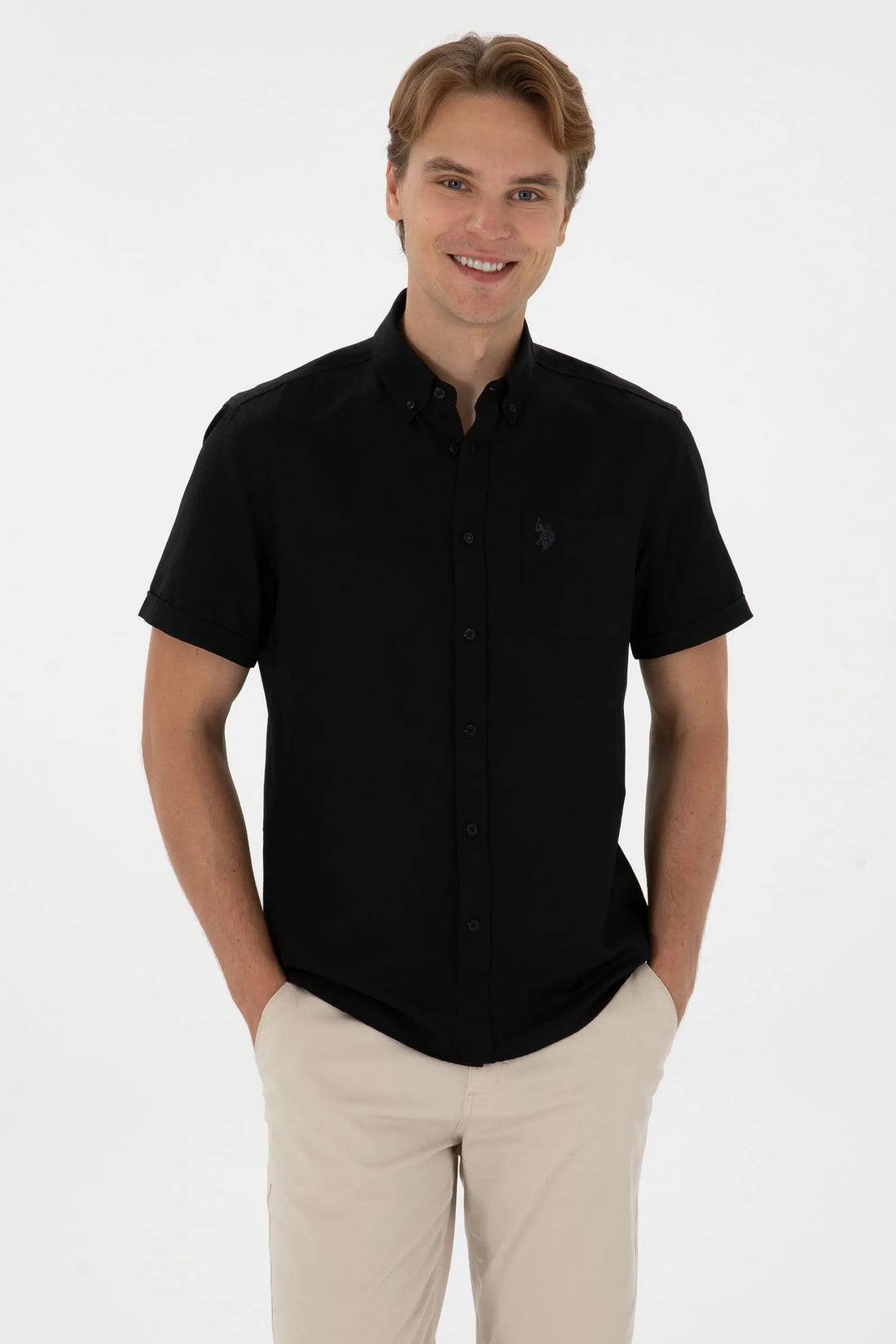 U.S. Polo Assn. Black Men Black Shirt SKU: G081GL0040 2084143_VR046 Image 01