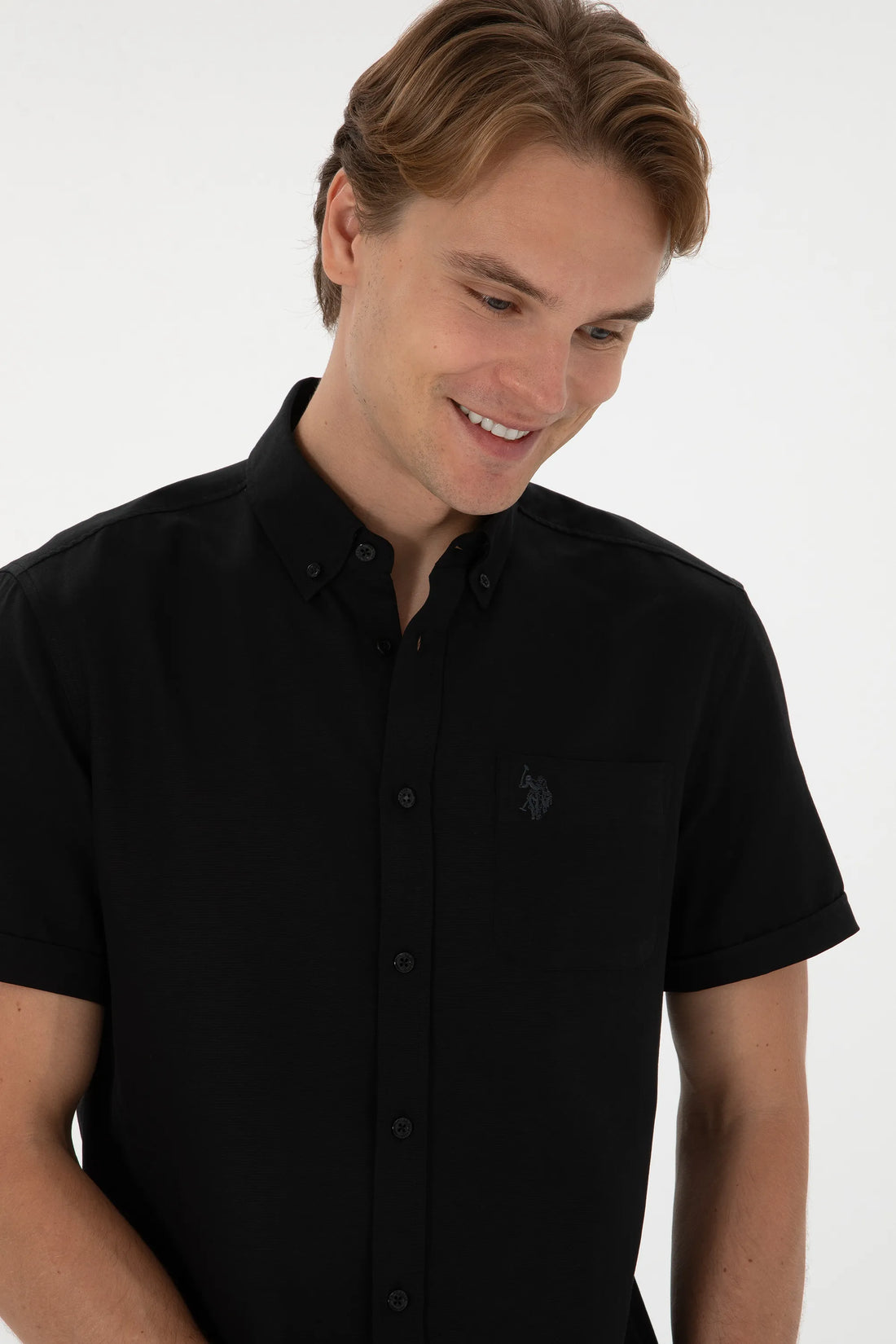 U.S. Polo Assn. Black Men Black Shirt SKU: G081GL0040 2084143_VR046 Image 02