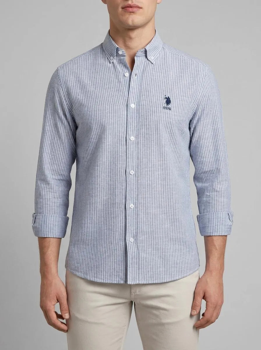 U.S. Polo Assn. Navy Men Navy Long Sleeve Shirt SKU: G081GL0040 2106492_VR033 Image 00