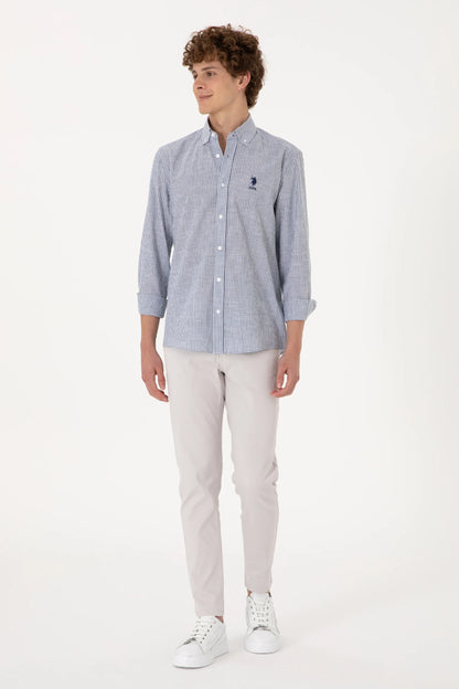 U.S. Polo Assn. Navy Men Navy Long Sleeve Shirt SKU: G081GL0040 2106492_VR033 Image 04