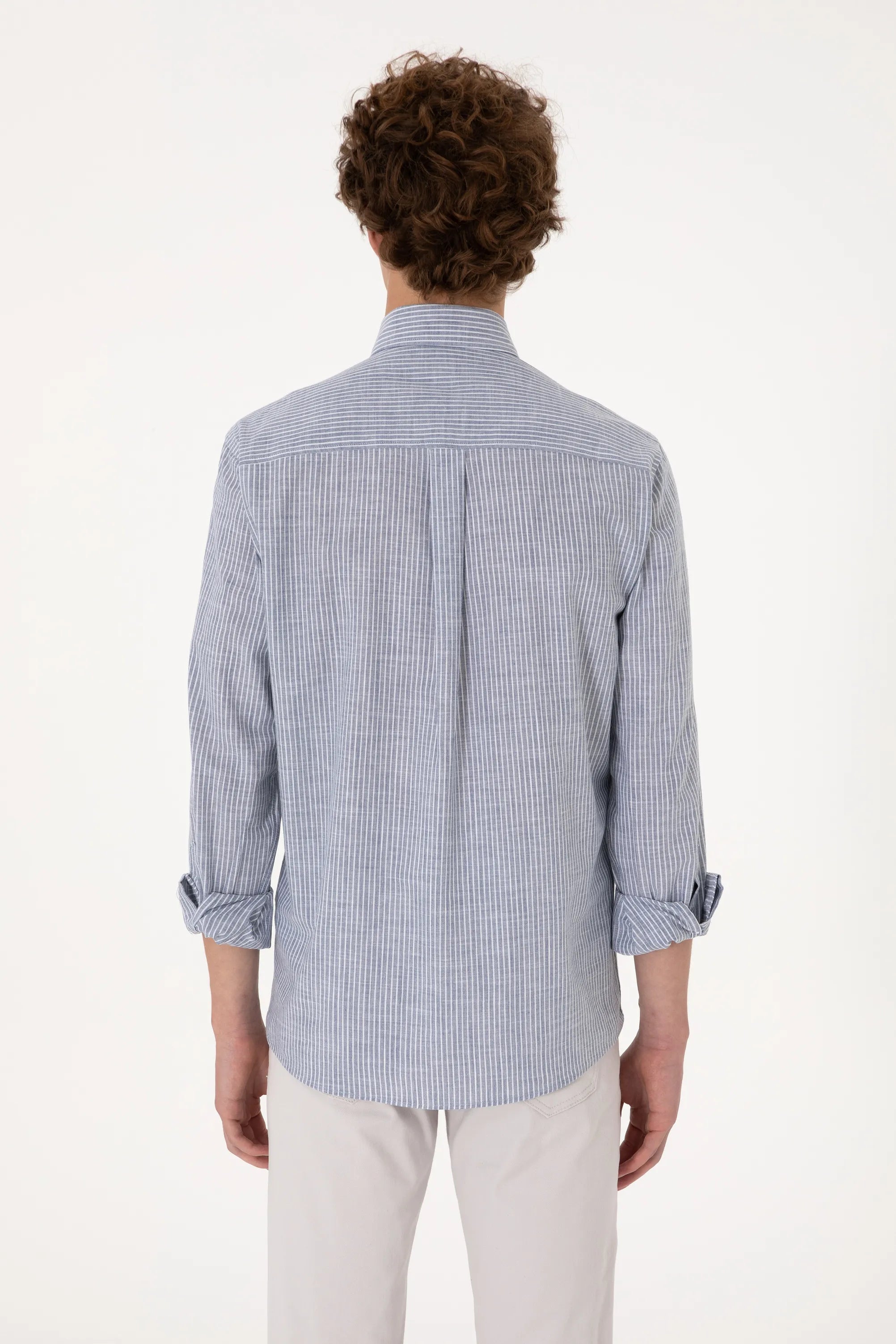 U.S. Polo Assn. Navy Men Navy Long Sleeve Shirt SKU: G081GL0040 2106492_VR033 Image 05