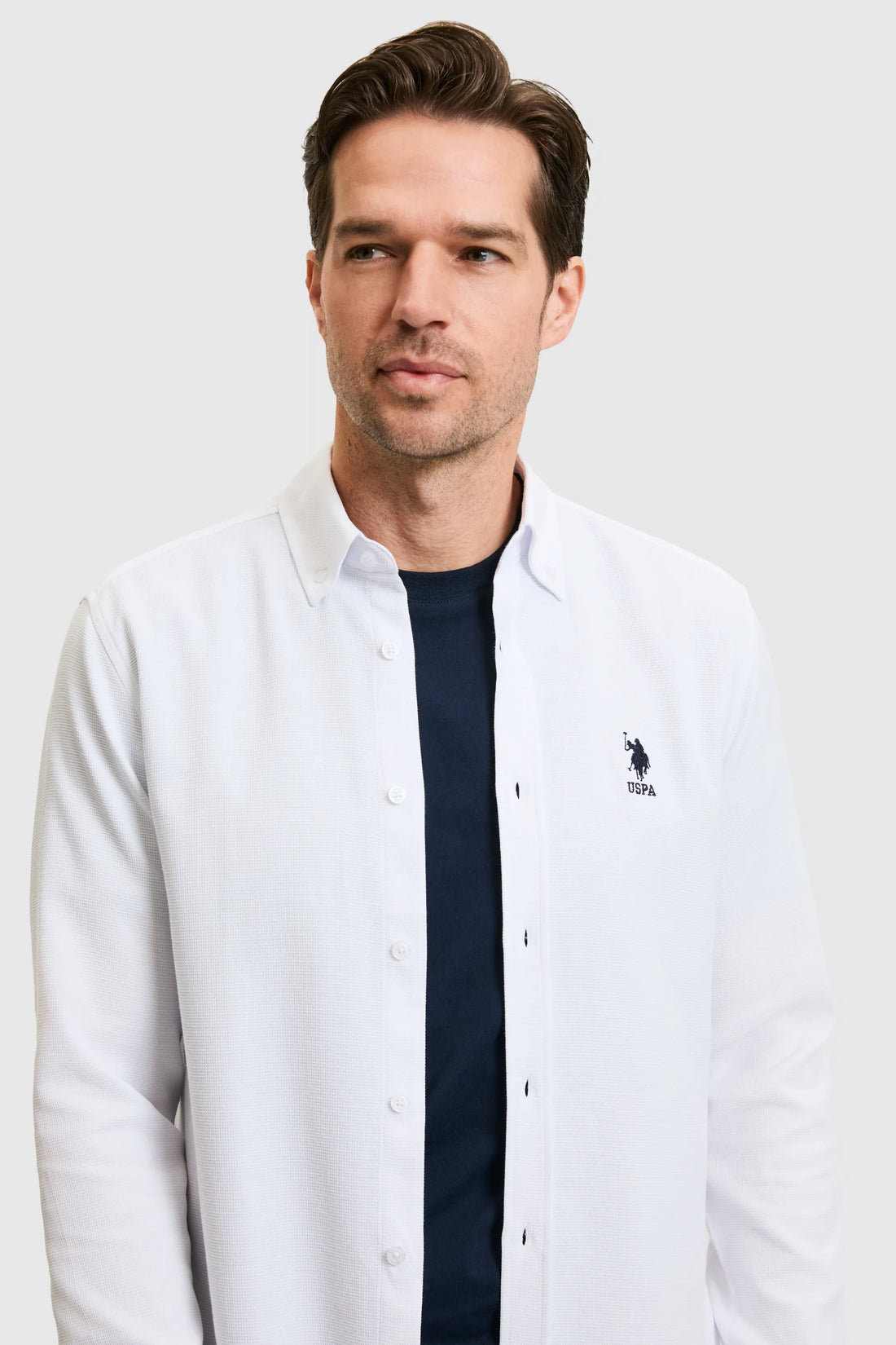 U.S. Polo Assn. White Men White Shirt Long Sleeve SKU: G081GL0040 PU-11980_VR013 Image 02