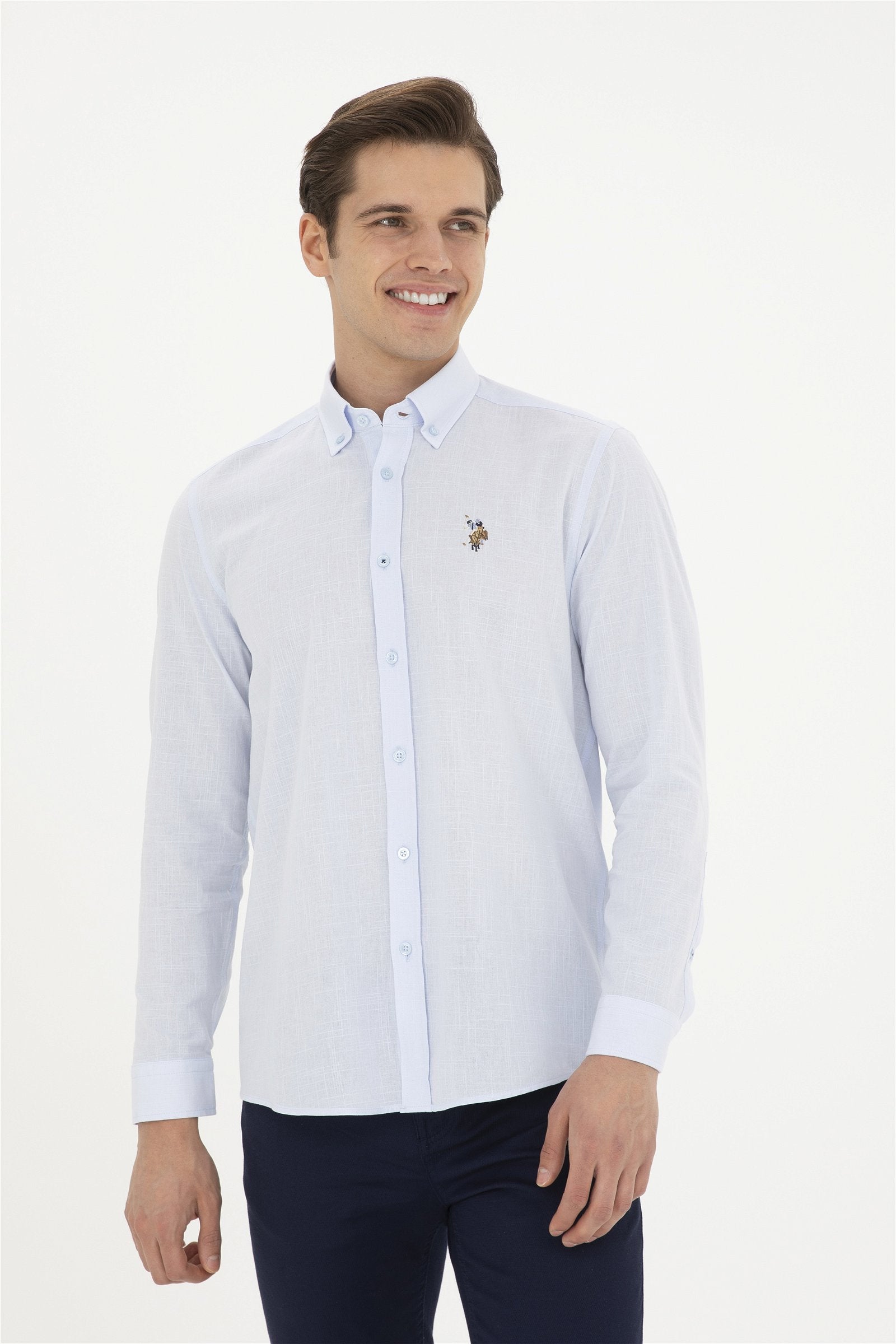 Button Down Shirt With Logo_G081GL0040 1829583_VR003_01