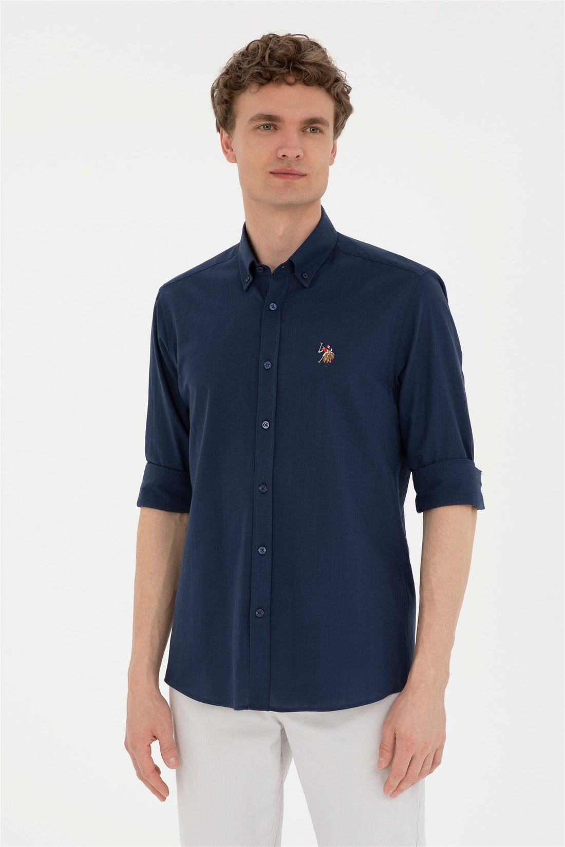 Button Down Shirt With Logo_G081GL0040 1829583_VR033_01