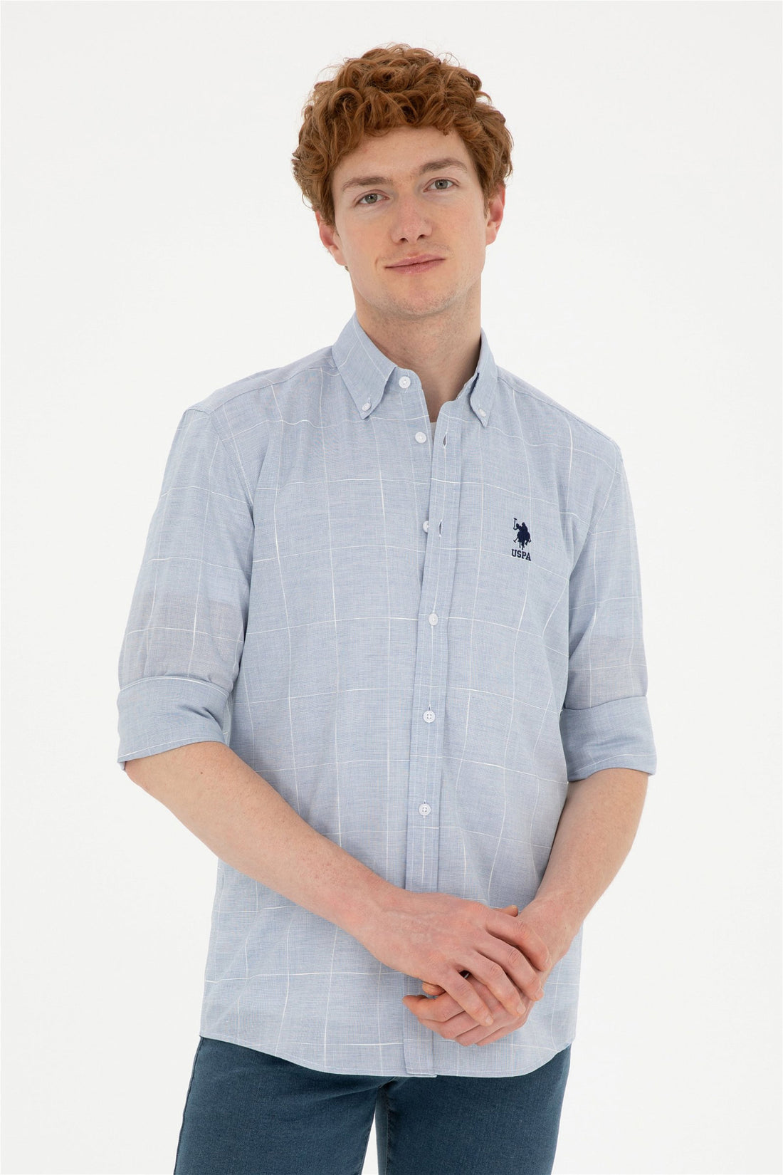 Button Down Shirt With Logo_G081GL0040 1831914_VR032_01