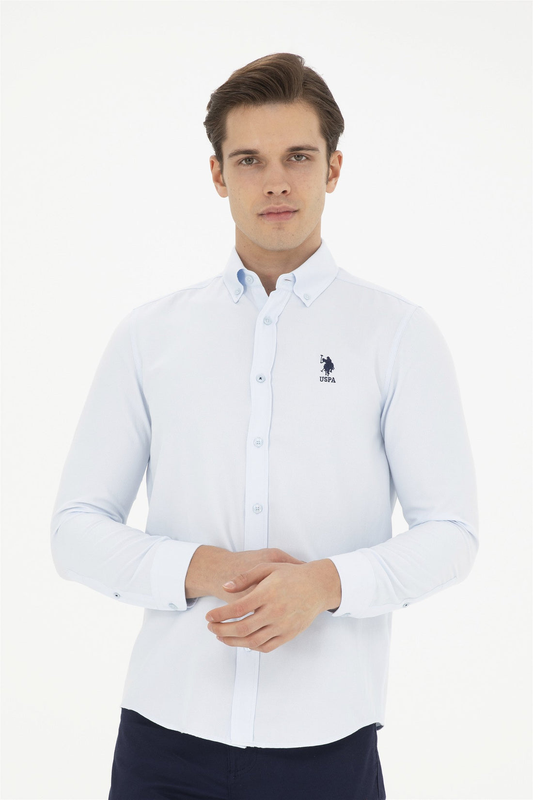Button Down Shirt With Logo_G081GL0040 1886621_VR003_01