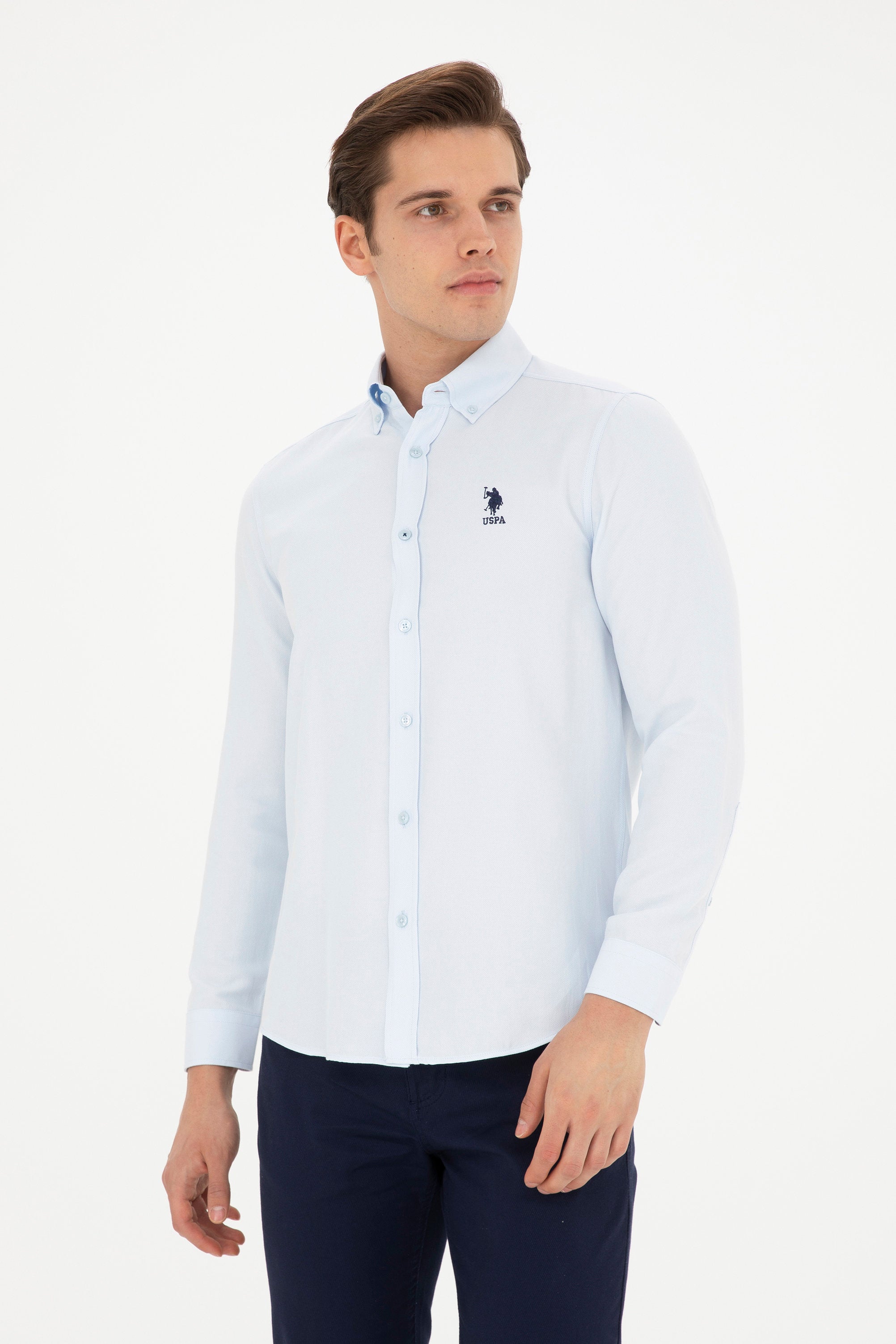 Button Down Shirt With Logo_G081GL0040 1886621_VR003_03