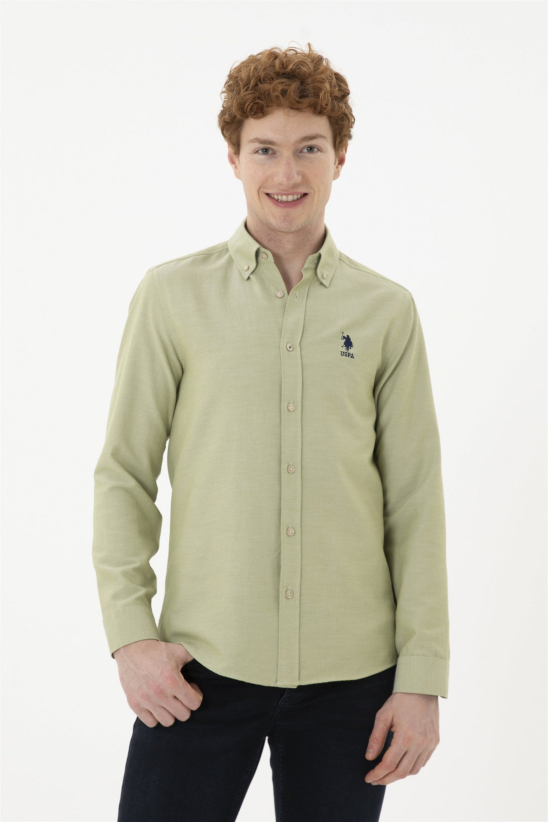 Button Down Shirt With Logo_G081GL0040 1886621_VR183_01
