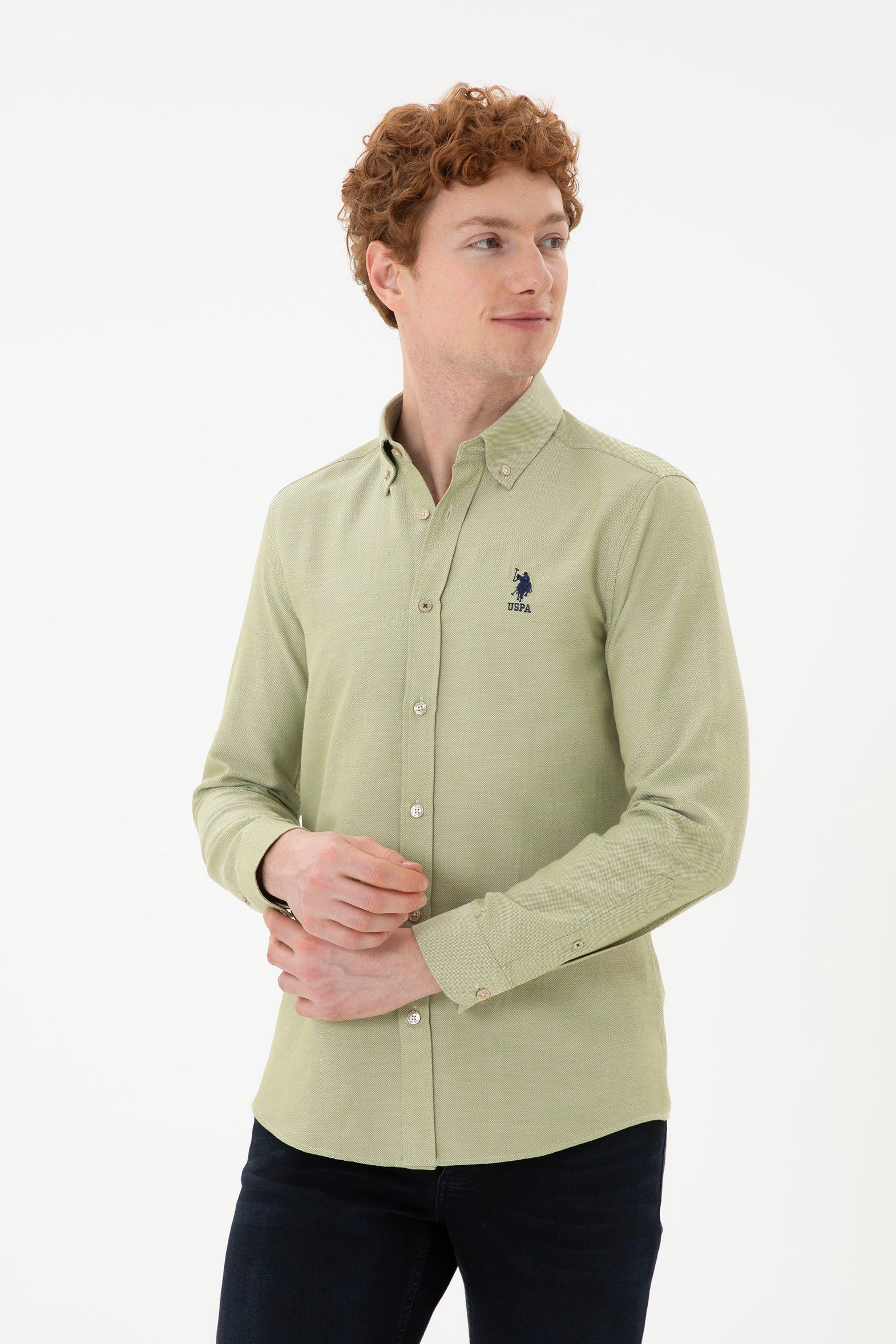 Button Down Shirt With Logo_G081GL0040 1886621_VR183_03